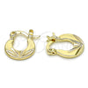 Argolla Pequeña 02.163.0082.12 Oro Laminado, Pulido, Tono Dorado