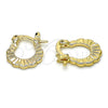 Argolla Pequeña 02.163.0086.12 Oro Laminado, Pulido, Tono Dorado