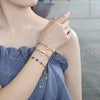 Pulsera Bolo Ajustable 03.63.2086.11 Oro Laminado, Diseño de Concha, con Multicolor Zirconia Cubica, Pulido, Tono Dorado (01 MM Thickness, 11 Inches Length)