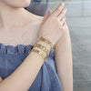 Pulsera Elegante 03.233.0012.07 Oro Laminado, Diseño de Corazón, Mate, Tono Dorado (Grosor 15 MM, 7 Pulgadas de Largo)