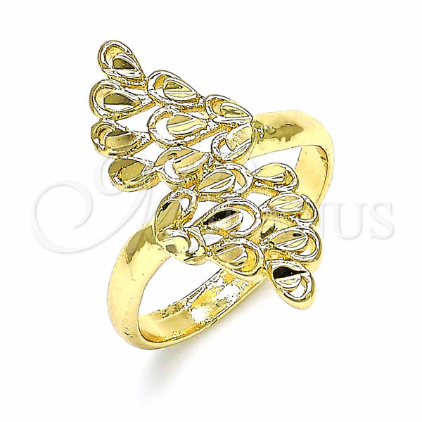 Anillo Elegante 01.233.0005.07 Oro Laminado, Pulido, Tono Dorado (Size 7)
