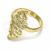 Anillo Elegante 01.233.0005.08 Oro Laminado, Pulido, Tono Dorado (Size 8)