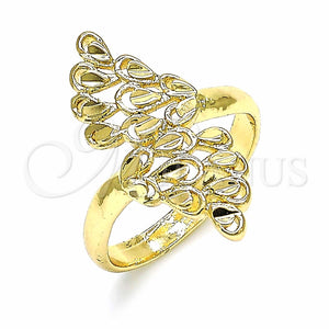 Anillo Elegante 01.233.0005.08 Oro Laminado, Pulido, Tono Dorado (Size 8)