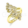 Anillo Elegante 01.233.0005.08 Oro Laminado, Pulido, Tono Dorado (Size 8)