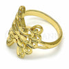 Anillo Elegante 01.233.0006.08 Oro Laminado, Diseño de Mariposa, Pulido, Tono Dorado (Size 8)