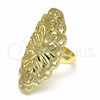 Anillo Elegante 01.233.0007.07 Oro Laminado, Diseño de Estrella, Diamantado, Tono Dorado (Size 7)