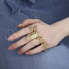 Anillo Elegante 01.233.0008.08 Oro Laminado, Diamantado, Tono Dorado (Size 8)