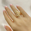 Anillo Elegante 01.233.0008.08 Oro Laminado, Diamantado, Tono Dorado (Size 8)