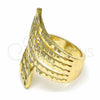 Anillo Elegante 01.233.0008.08 Oro Laminado, Diamantado, Tono Dorado (Size 8)