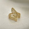 Anillo Elegante 01.233.0008.09 Oro Laminado, Diamantado, Tono Dorado (Size 9)