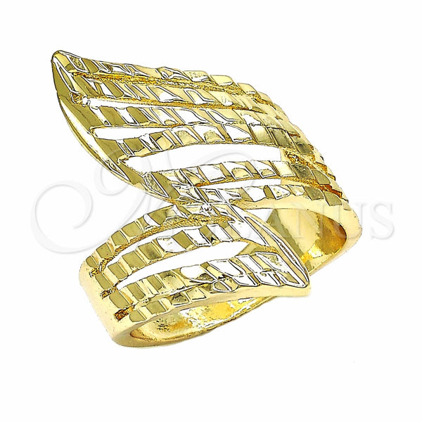 Anillo Elegante 01.233.0008.09 Oro Laminado, Diamantado, Tono Dorado (Size 9)