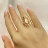 Anillo Elegante 01.233.0010.07 Oro Laminado, Pulido, Tono Dorado (Size 7)