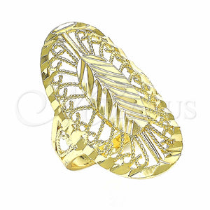 Anillo Elegante 01.233.0010.07 Oro Laminado, Pulido, Tono Dorado (Size 7)