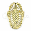 Anillo Elegante 01.233.0010.08 Oro Laminado, Diamantado, Tono Dorado (Size 8)