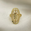 Anillo Elegante 01.233.0010.08 Oro Laminado, Diamantado, Tono Dorado (Size 8)