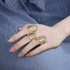 Anillo Elegante 01.233.0010.09 Oro Laminado, Diamantado, Tono Dorado (Size 9)
