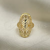 Anillo Elegante 01.233.0010.09 Oro Laminado, Diamantado, Tono Dorado (Size 9)