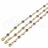 Pulsera Elegante 03.326.0008.1.06 Oro Laminado, Diseño de Ojo Griego y Corazón, Resinado Rojo, Tono Dorado (Grosor 07 MM, 6 Pulgadas de Largo)