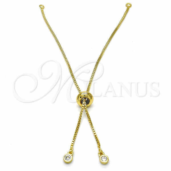 Equipos para Joyas 08.63.0006 Oro Laminado, con Blanca Zirconia Cubica, Pulido, Tono Dorado