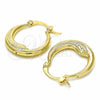 Argolla Pequeña 02.09.0175.20 Oro Laminado, Diseño de Hueco, Pulido, Tono Dorado