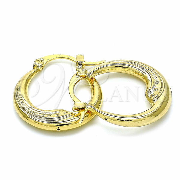 Argolla Pequeña 02.09.0175.20 Oro Laminado, Diseño de Hueco, Pulido, Tono Dorado