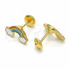 Arete Dormilona 02.09.0184 Oro Laminado, Pulido, Tono Dorado