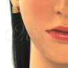Arete Dormilona 02.344.0027 Oro Laminado, con Blanca Zirconia Cubica, Pulido, Tono Dorado