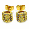 Arete Dormilona 02.344.0027 Oro Laminado, con Blanca Zirconia Cubica, Pulido, Tono Dorado