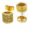 Arete Dormilona 02.344.0027 Oro Laminado, con Blanca Zirconia Cubica, Pulido, Tono Dorado