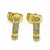 Arete Dormilona 02.344.0028 Oro Laminado, con Blanca Zirconia Cubica, Pulido, Tono Dorado