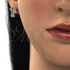 Arete Dormilona 02.344.0029 Oro Laminado, Diseño de Estrella, con Blanca Zirconia Cubica, Pulido, Tono Dorado