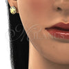Arete Dormilona 02.344.0035 Oro Laminado, con Blanca Zirconia Cubica, Pulido, Tono Dorado