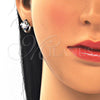 Argolla Huggie 02.332.0055.12 Plata Rodinada, con Zirconia Cubica Multicolor, Pulido, Rodinado