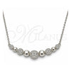 Collares con Dije 04.336.0135.16 Plata Rodinada, con Zirconia Cubica Blanca, Pulido, Rodinado (Grosor 01 MM, 16 Pulgadas de Largo)