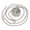 Collares con Dije 04.336.0137.16 Plata Rodinada, Diseño de Ãrbol, con Zirconia Cubica Blanca, Pulido, Rodinado (Grosor 01 MM, 16 Pulgadas de Largo)