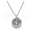 Collares con Dije 04.336.0137.16 Plata Rodinada, Diseño de Ãrbol, con Zirconia Cubica Blanca, Pulido, Rodinado (Grosor 01 MM, 16 Pulgadas de Largo)