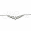 Collares con Dije 04.336.0139.16 Plata Rodinada, Diseño de Gota, con Zirconia Cubica Blanca, Pulido, Rodinado (Grosor 01 MM, 16 Pulgadas de Largo)