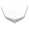 Collares con Dije 04.336.0139.16 Plata Rodinada, Diseño de Gota, con Zirconia Cubica Blanca, Pulido, Rodinado (Grosor 01 MM, 16 Pulgadas de Largo)