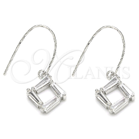 Arete Colgante 02.366.0007 Plata Rodinada, con Zirconia Cubica Blanca, Pulido, Rodinado