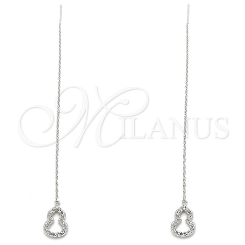 Arete Violador 02.366.0010 Plata Rodinada, con Micro Pave Blanca, Pulido, Rodinado