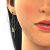 Arete Violador 02.366.0010.1 Plata Rodinada, con Micro Pave Blanca, Pulido, Tono Dorado