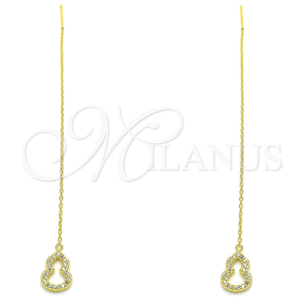 Arete Violador 02.366.0010.1 Plata Rodinada, con Micro Pave Blanca, Pulido, Tono Dorado