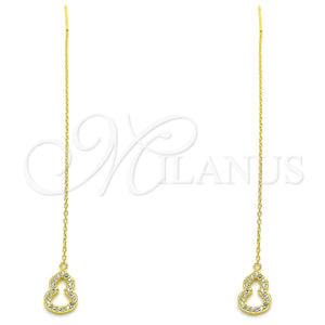 Arete Violador 02.366.0010.1 Plata Rodinada, con Micro Pave Blanca, Pulido, Tono Dorado