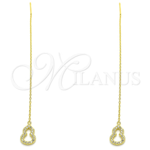 Arete Violador 02.366.0010.1 Plata Rodinada, con Micro Pave Blanca, Pulido, Tono Dorado