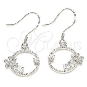 Arete Colgante 02.366.0013 Plata Rodinada, con Zirconia Cubica Blanca, Pulido, Rodinado