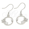 Arete Colgante 02.366.0013 Plata Rodinada, con Zirconia Cubica Blanca, Pulido, Rodinado