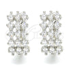 Argolla Huggie 02.186.0178.15 Plata Rodinada, con Zirconia Cubica Multicolor, Pulido, Rodinado