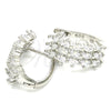 Argolla Huggie 02.186.0178.15 Plata Rodinada, con Zirconia Cubica Multicolor, Pulido, Rodinado