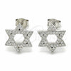 Arete Dormilona 02.367.0006 Plata Rodinada, con Zirconia Cubica Blanca, Pulido, Rodinado