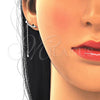 Arete Largo 02.367.0015 Plata Rodinada, con Zirconia Cubica Blanca, Pulido, Rodinado